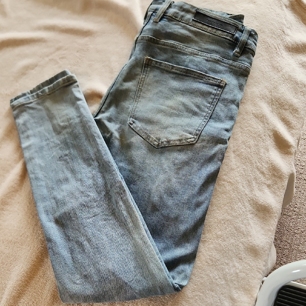 Embellish Brand Slim Blue Denim Jeans with Faded Look